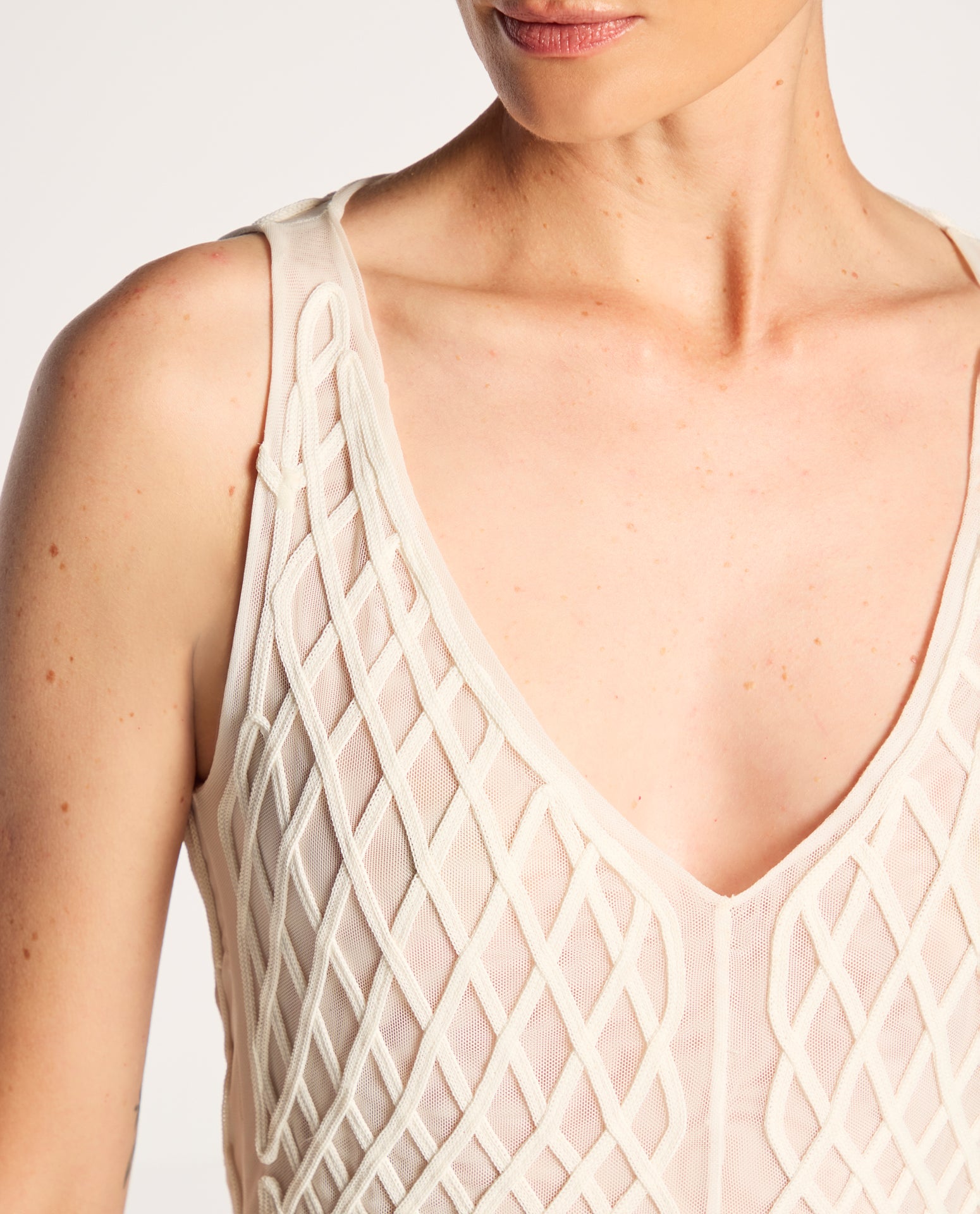 Top Lafort Bordado Layla Teal Block