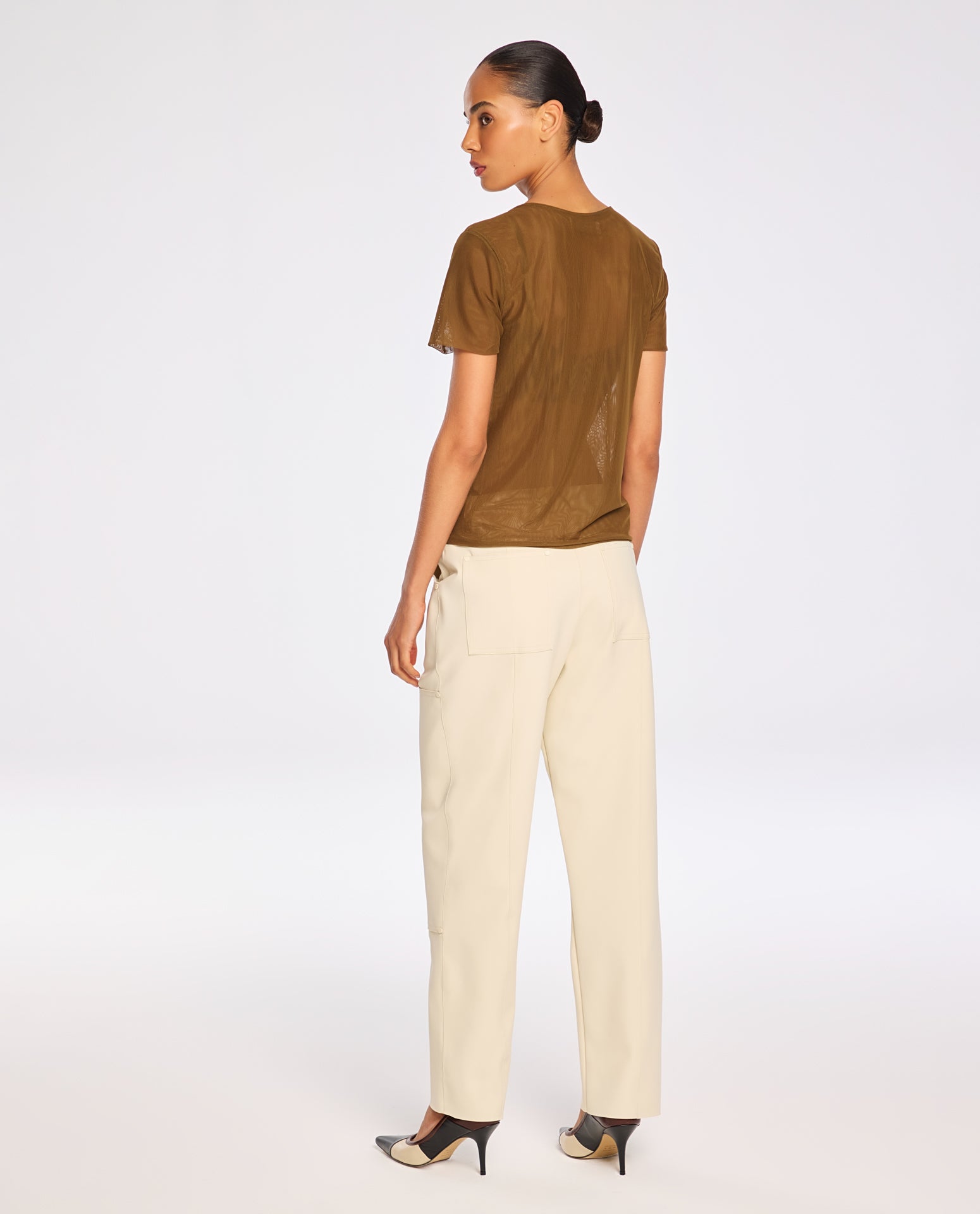 Blusa Lafort Manga Curta Tabata Tela Block - Light