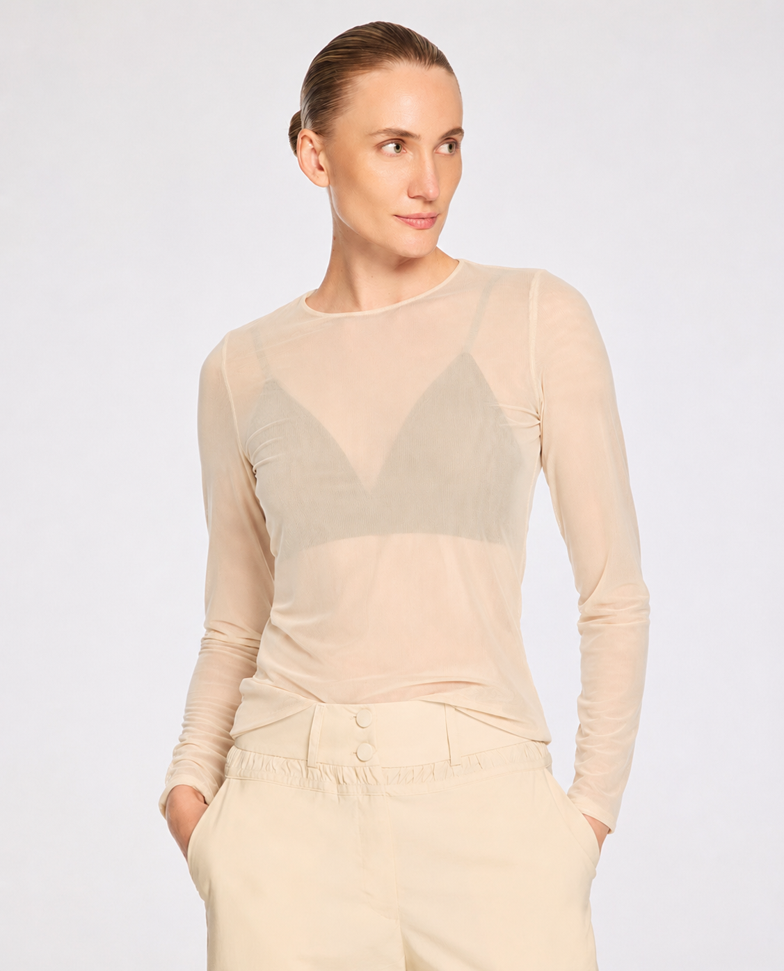 Blusa Lafort Manga Longa Luiza Tela Block - Light