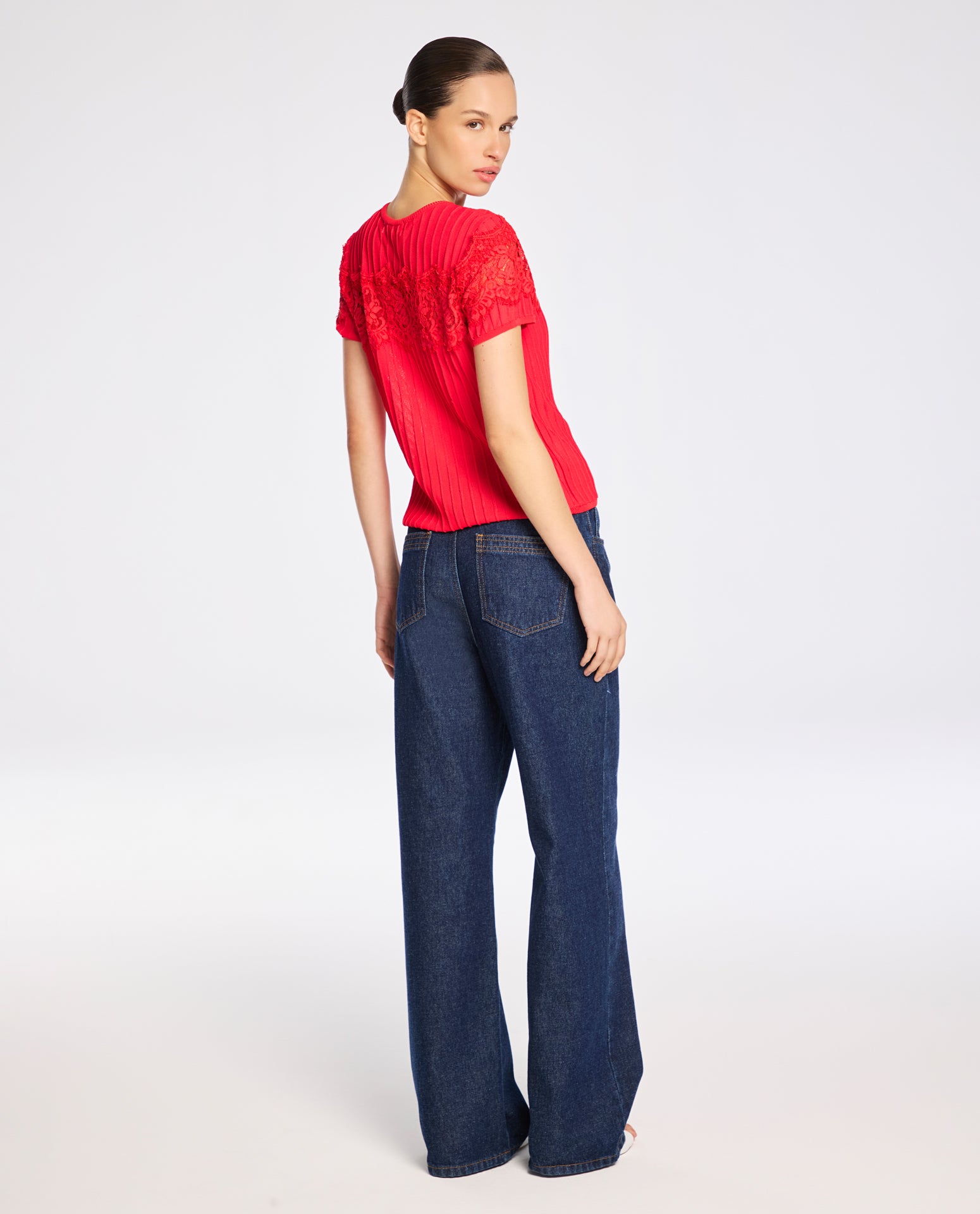 Calça Lafort Reta Com Pences Lorelai Jeans