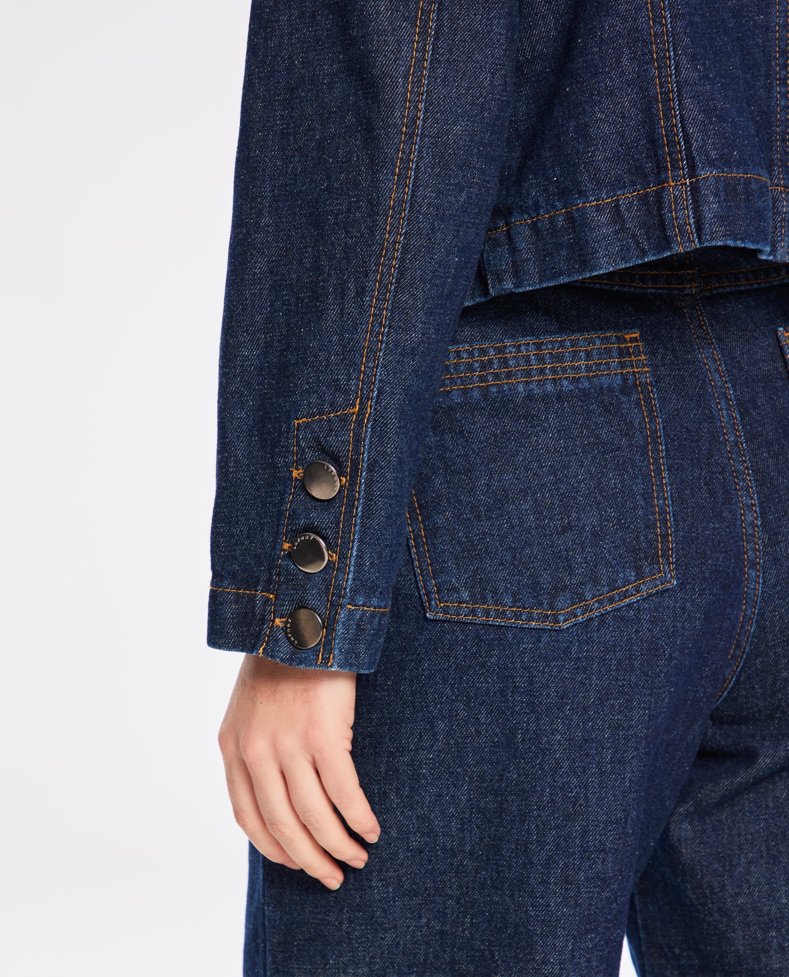 Jaqueta Lafort Com Bolsos Pespontados Lorelai Jeans