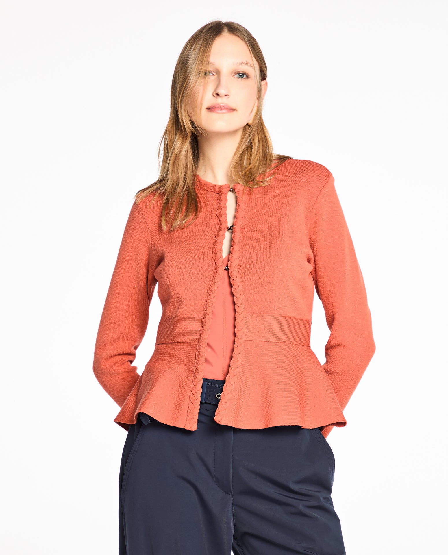 Casaco Lafort Com Peplum Alexandra Tricot