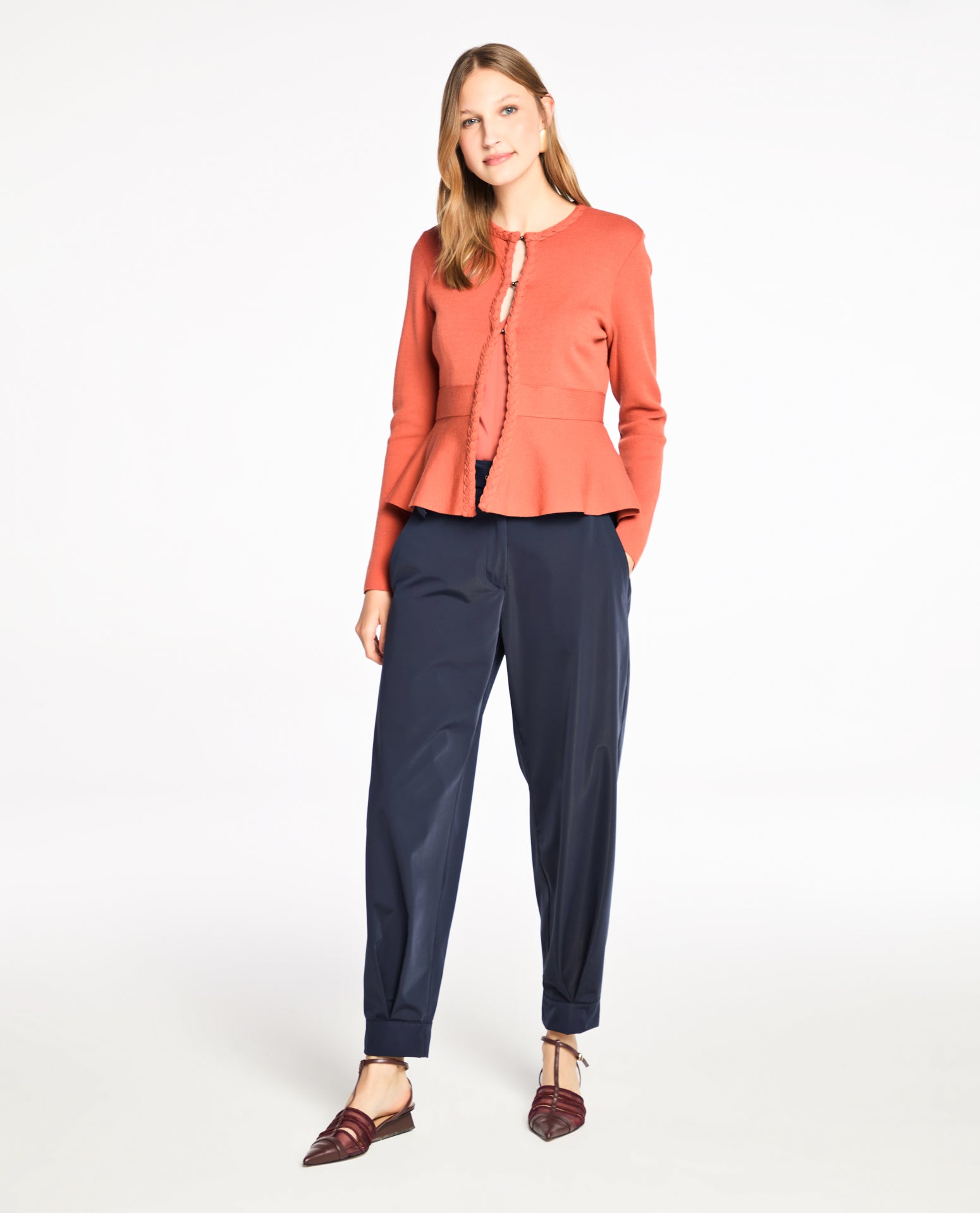 Casaco Lafort Com Peplum Alexandra Tricot