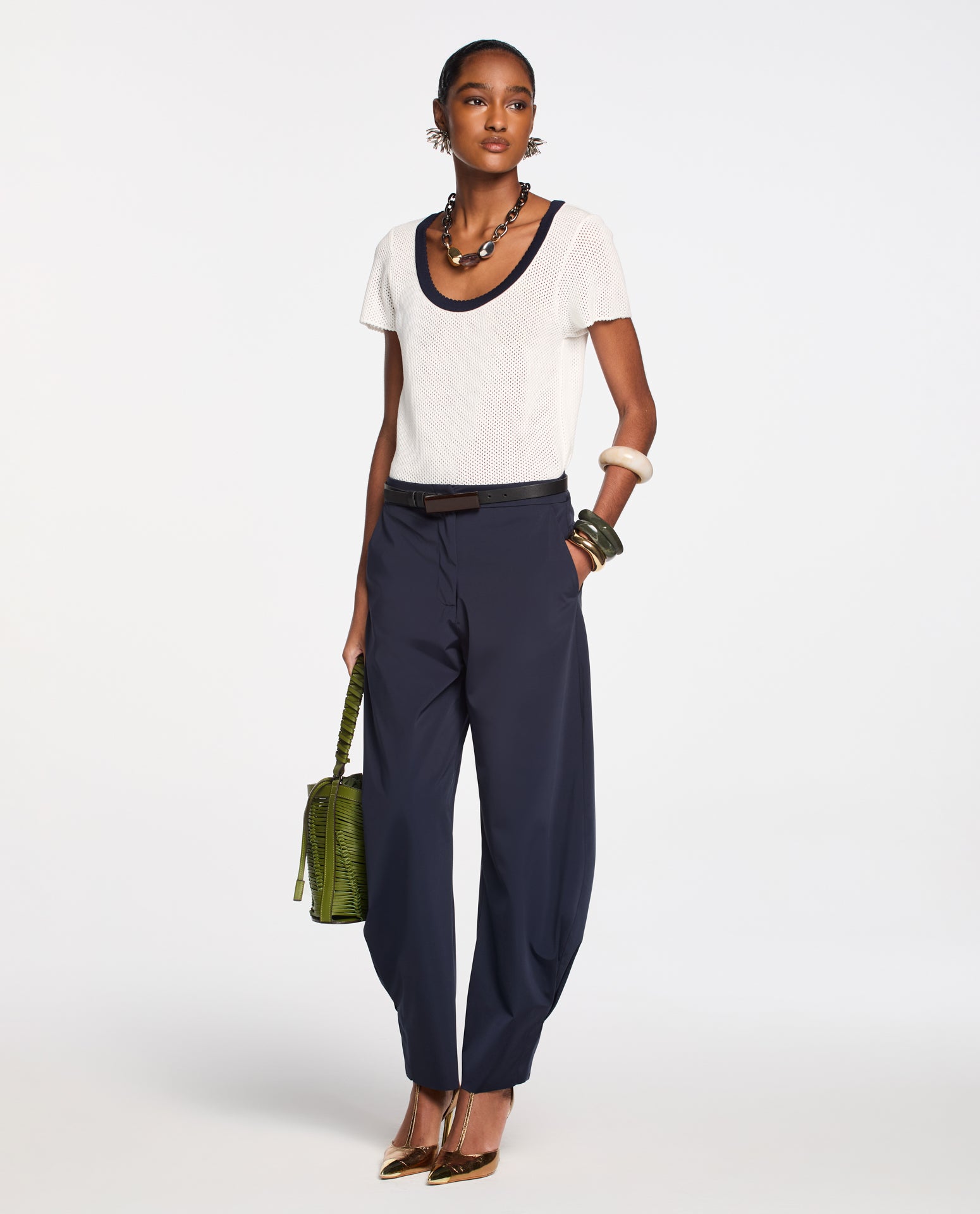 Blusa Lafort Manga Curta Carolina Tricot