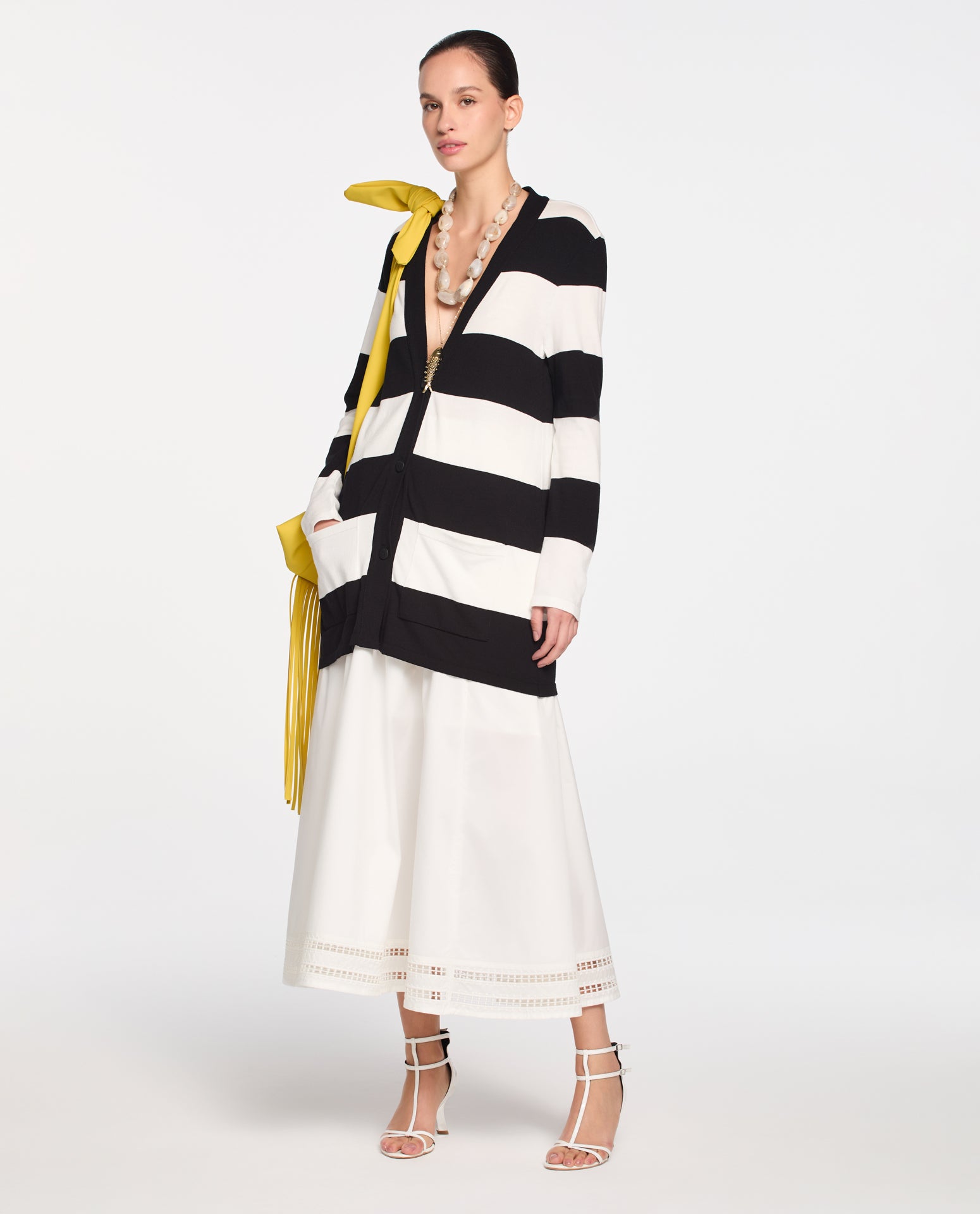 Cardigan Lafort Alongado Marina Tricot