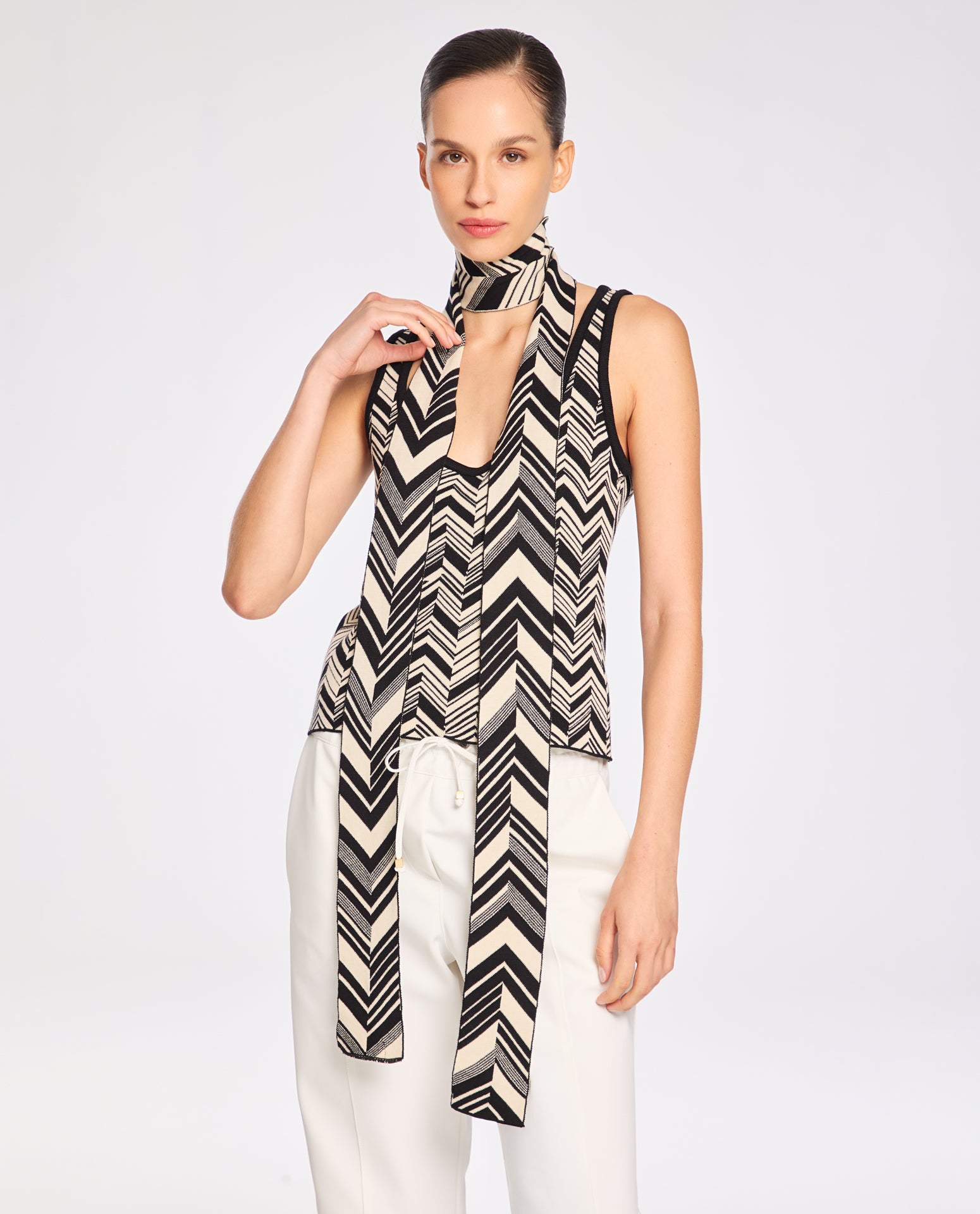 Top Lafort Com Lenço Renée Tricot