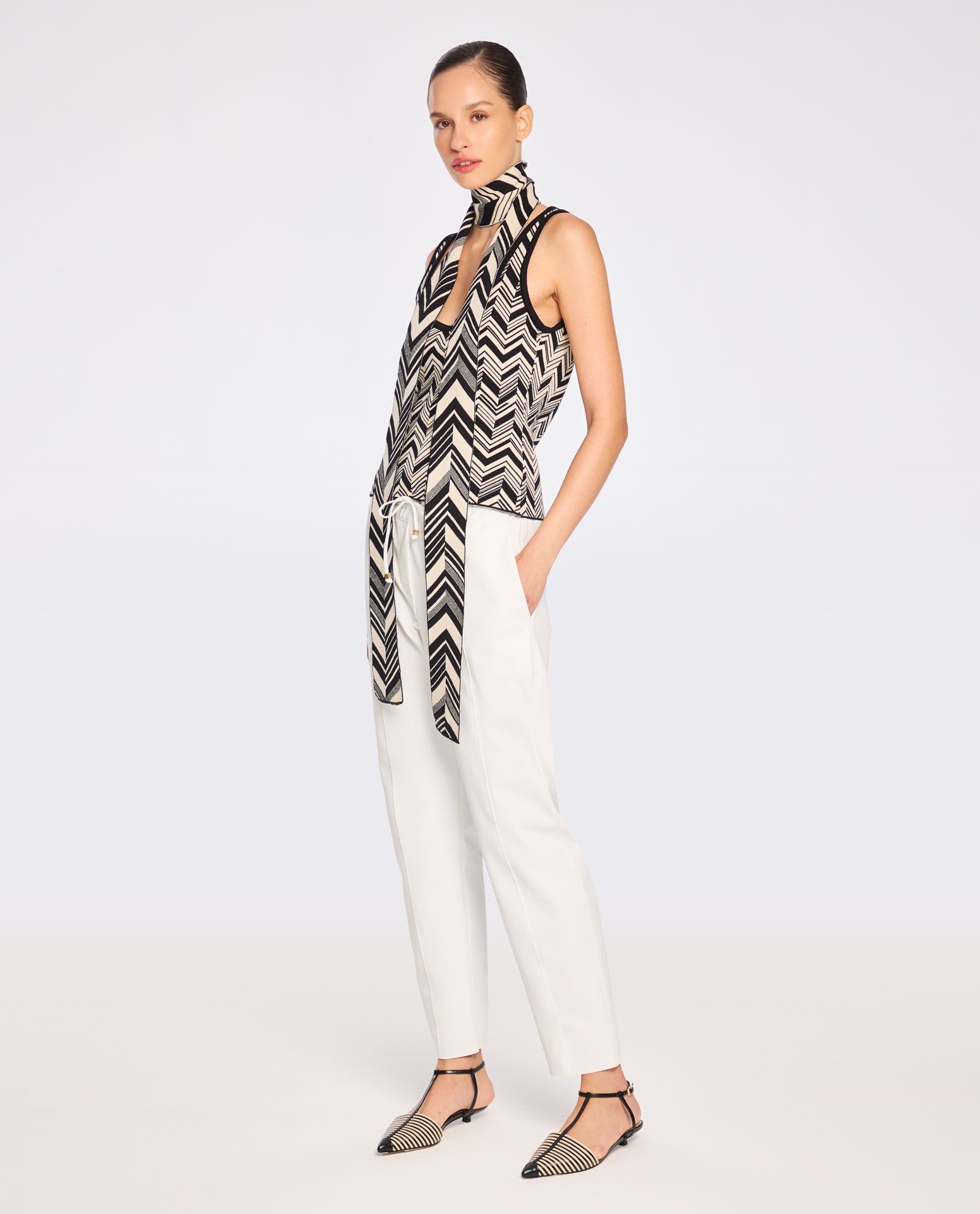 Top Lafort Com Lenço Renée Tricot
