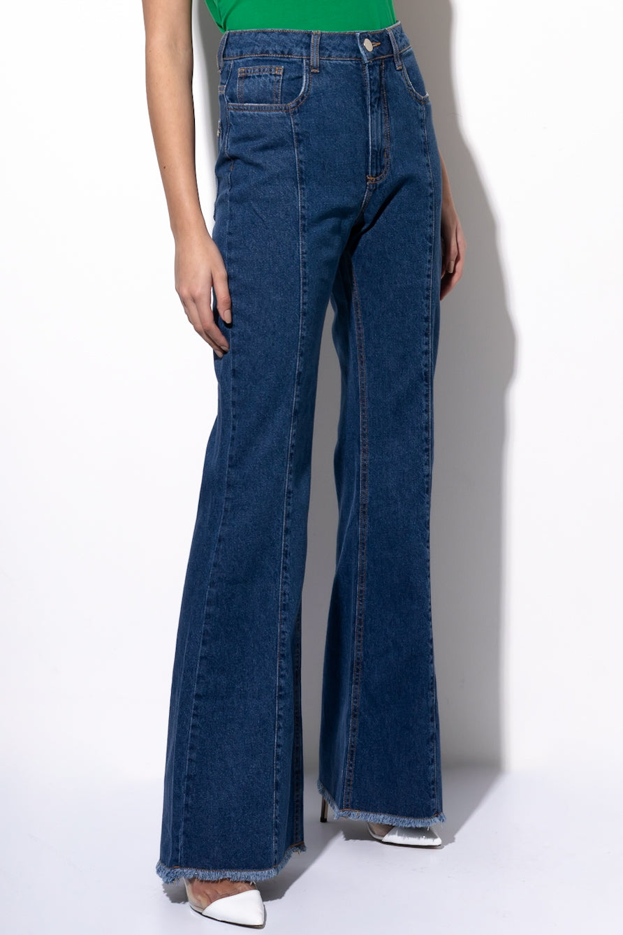 Calça Lafort Flare Recorte Frontal Hellora Jeans