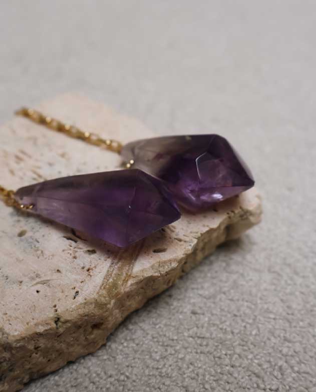 Colar Lafort Gravata Ametista Metal