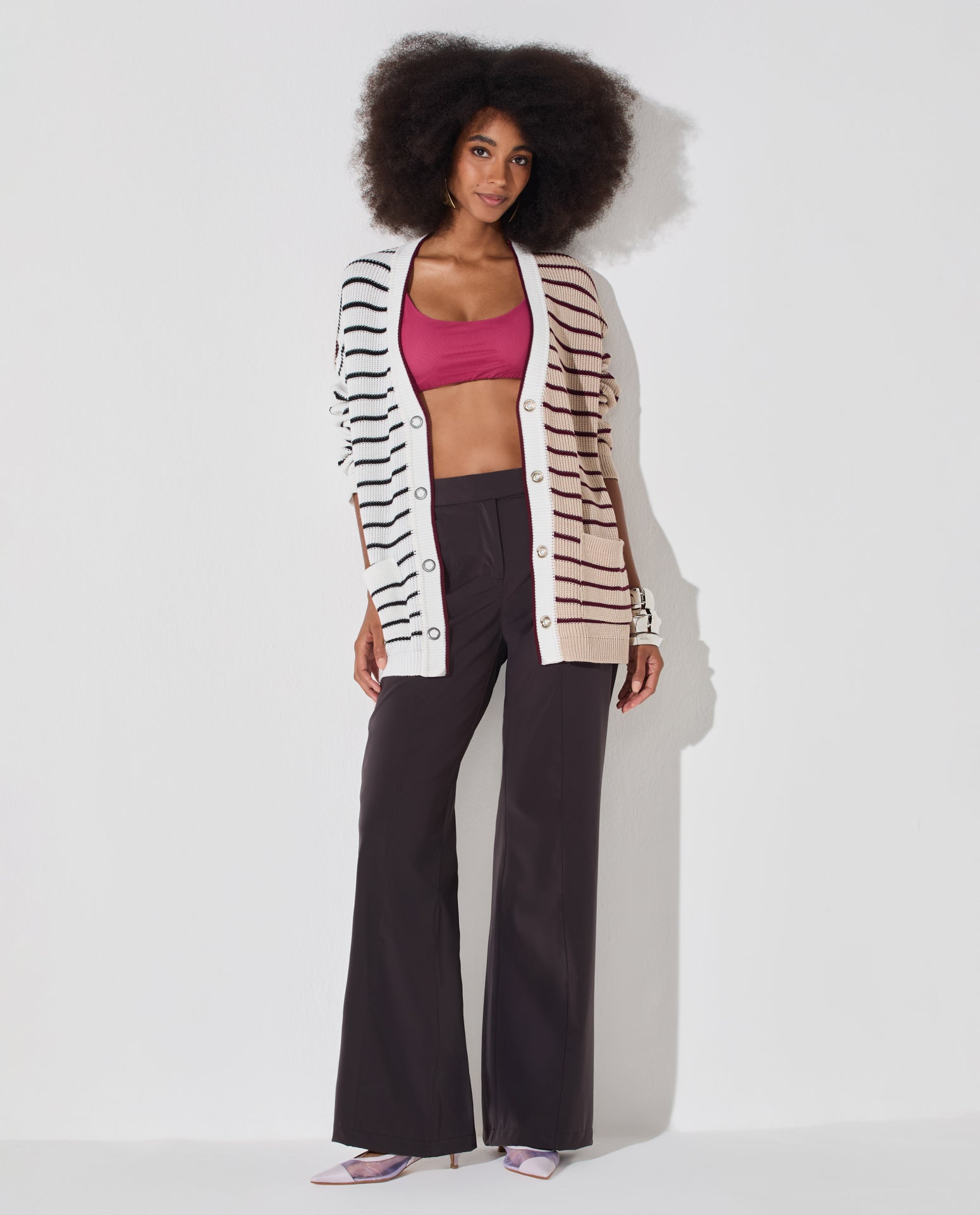 Cardigan Lafort Decote V Beatrice Tricot