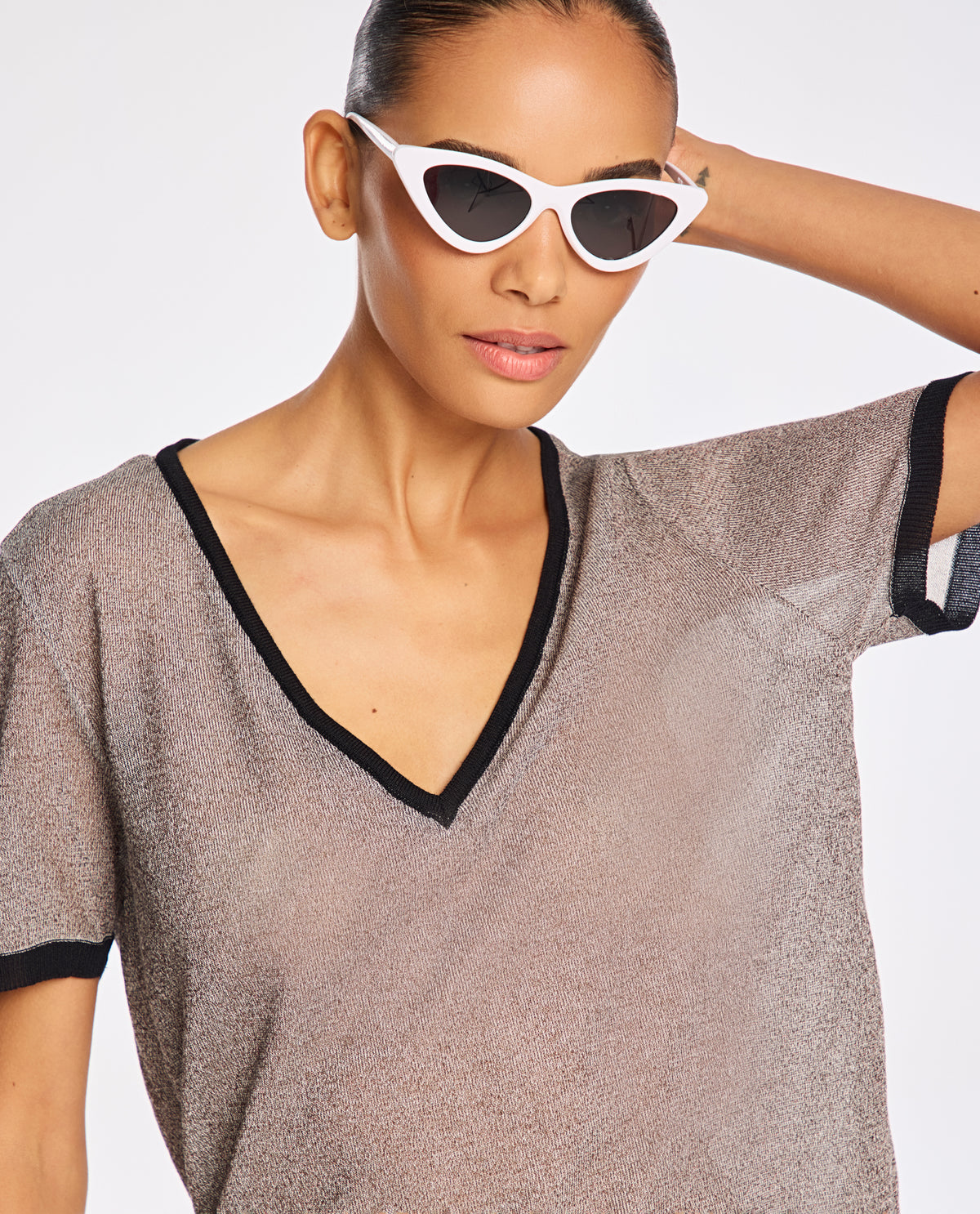 Blusa Lafort Manga Curta Glenda Tricot