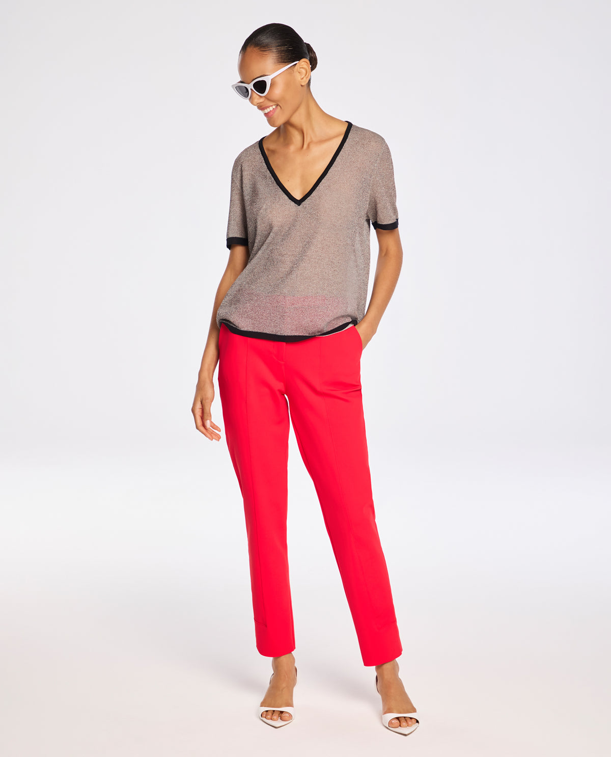 Blusa Lafort Manga Curta Glenda Tricot