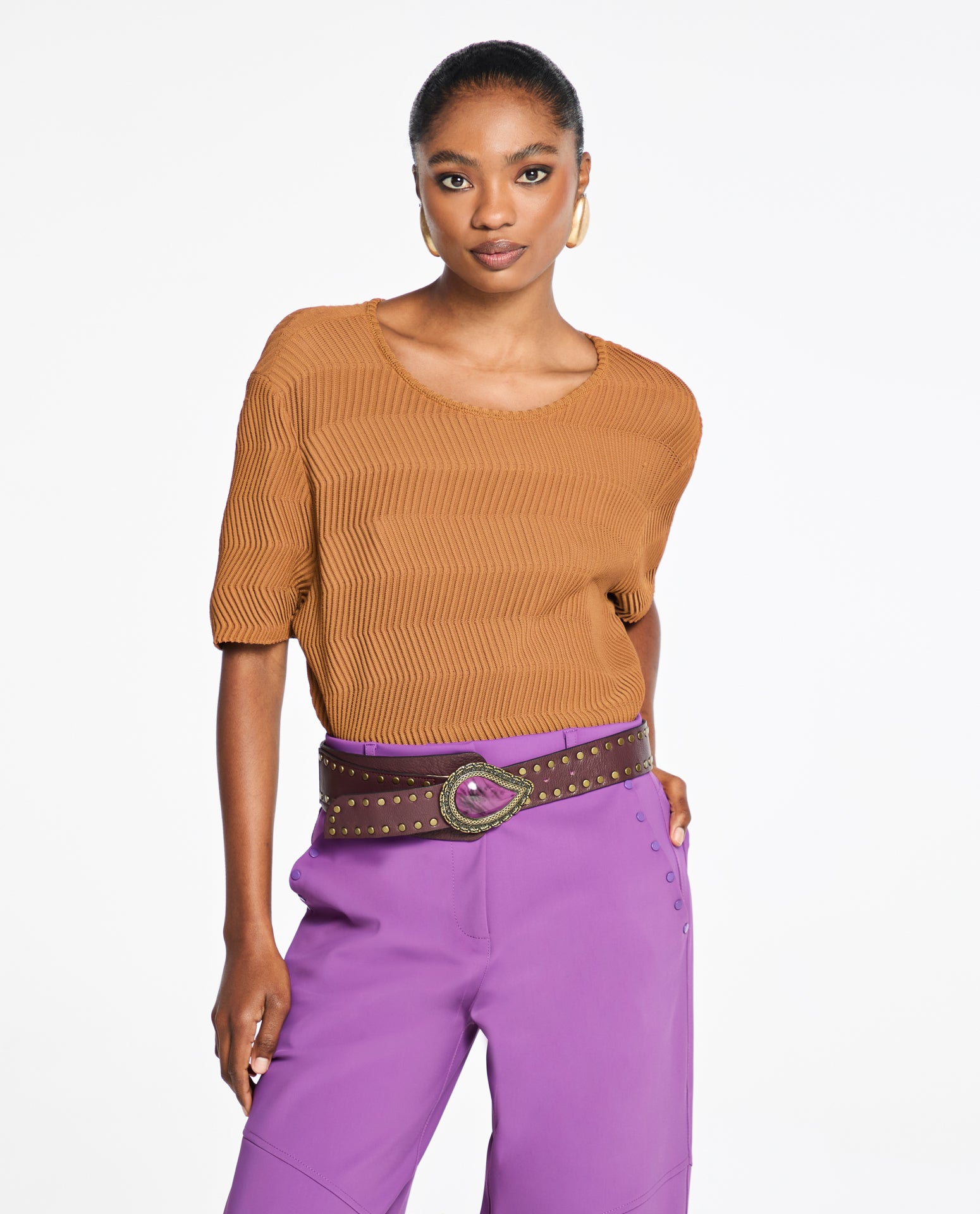 Blusa Lafort Manga Curta Audrey Tricot