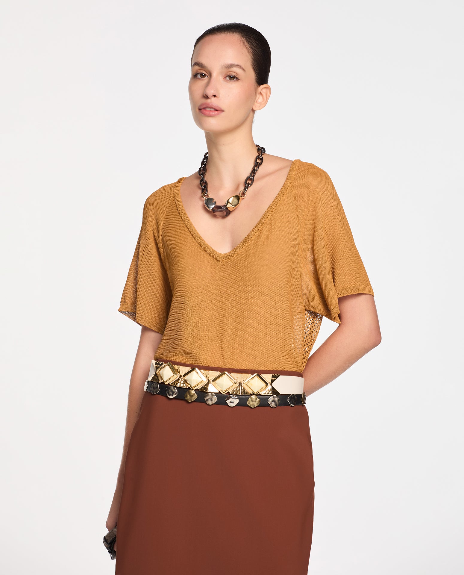 Blusa Lafort Decote V Abgaiu Tricot