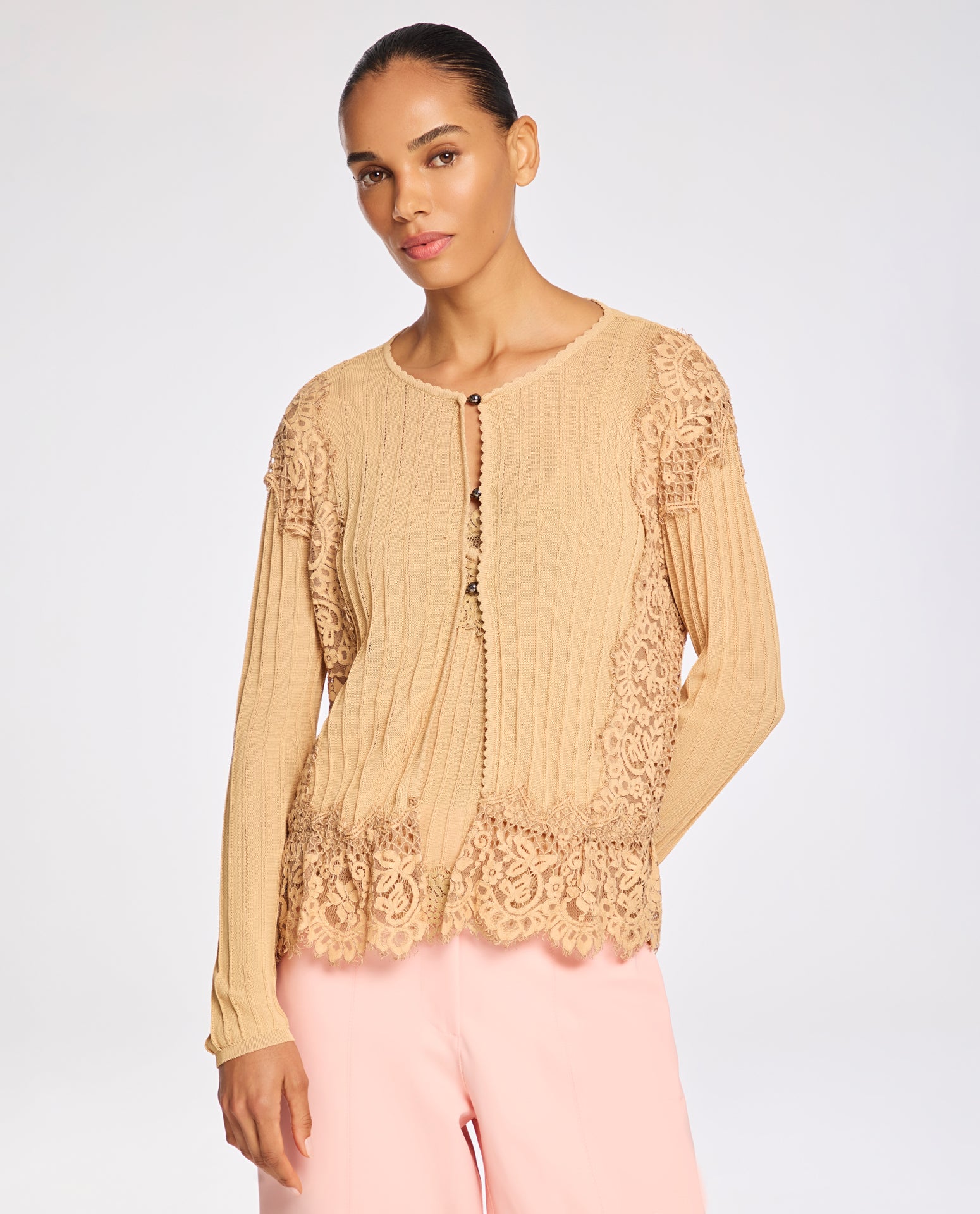 Casaco Lafort Com Renda Paula Tricot