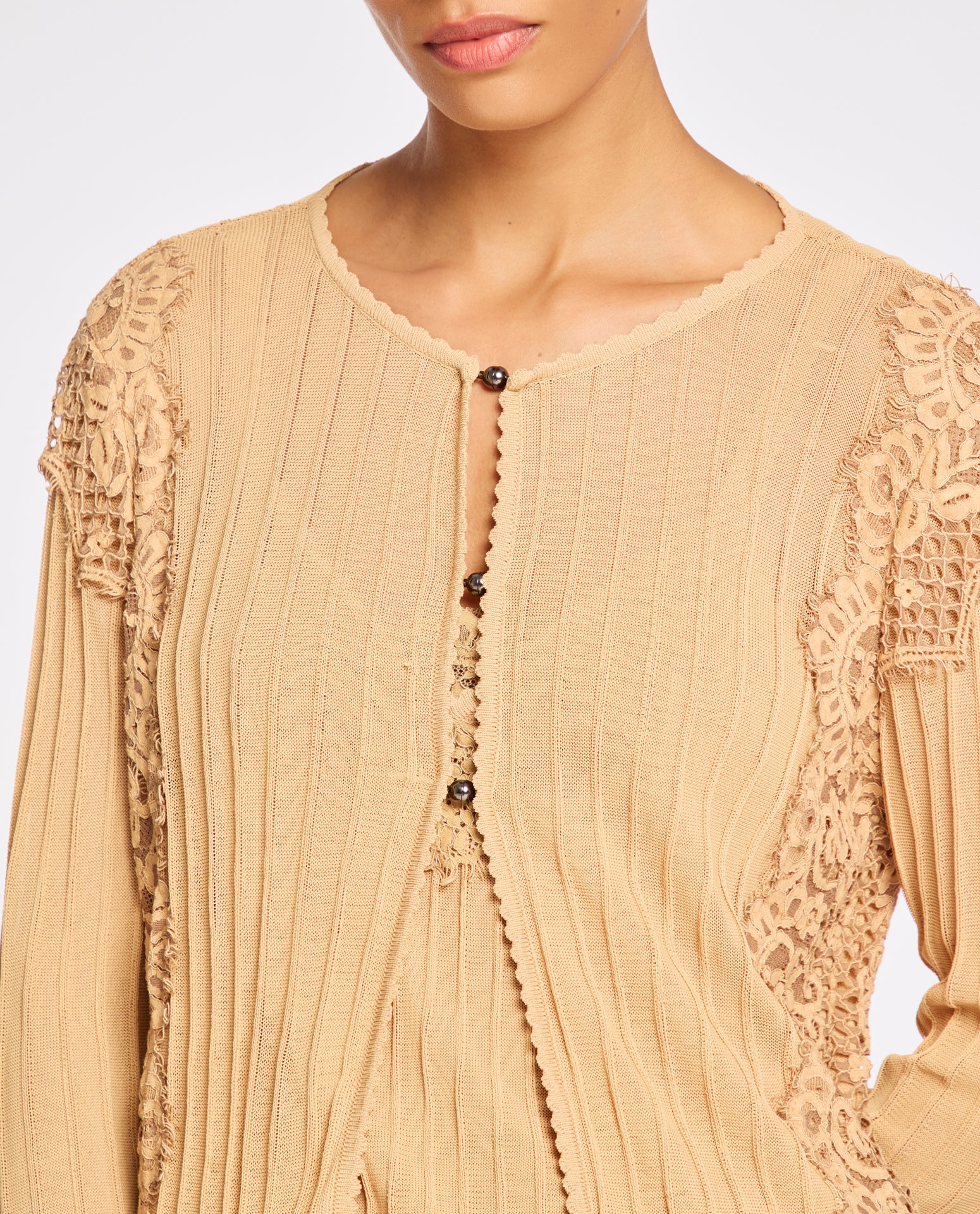 Casaco Lafort Com Renda Paula Tricot