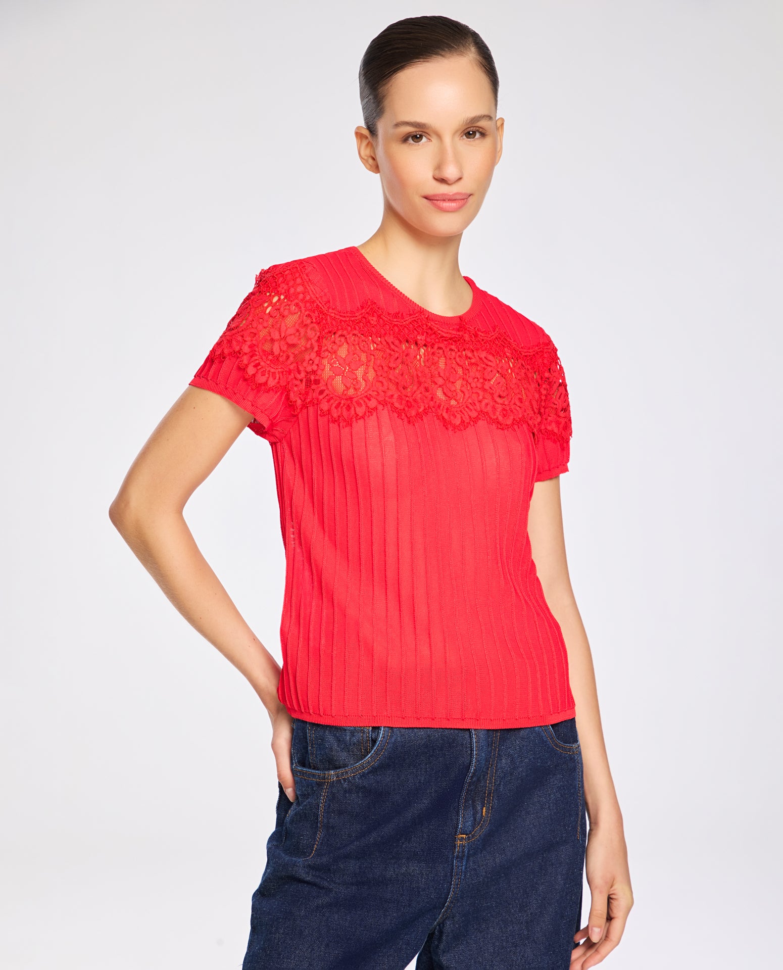 Blusa Lafort Com Renda Paula Tricot