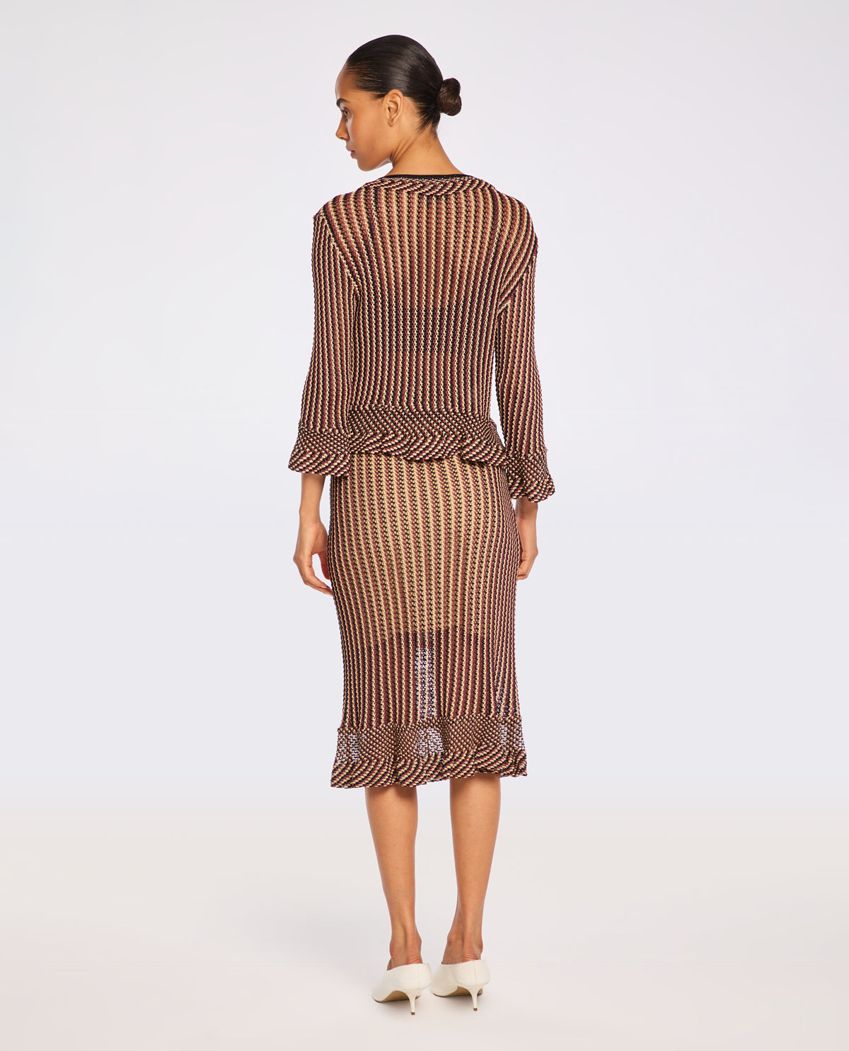 Casaco Lafort Com Babados Margot Tricot