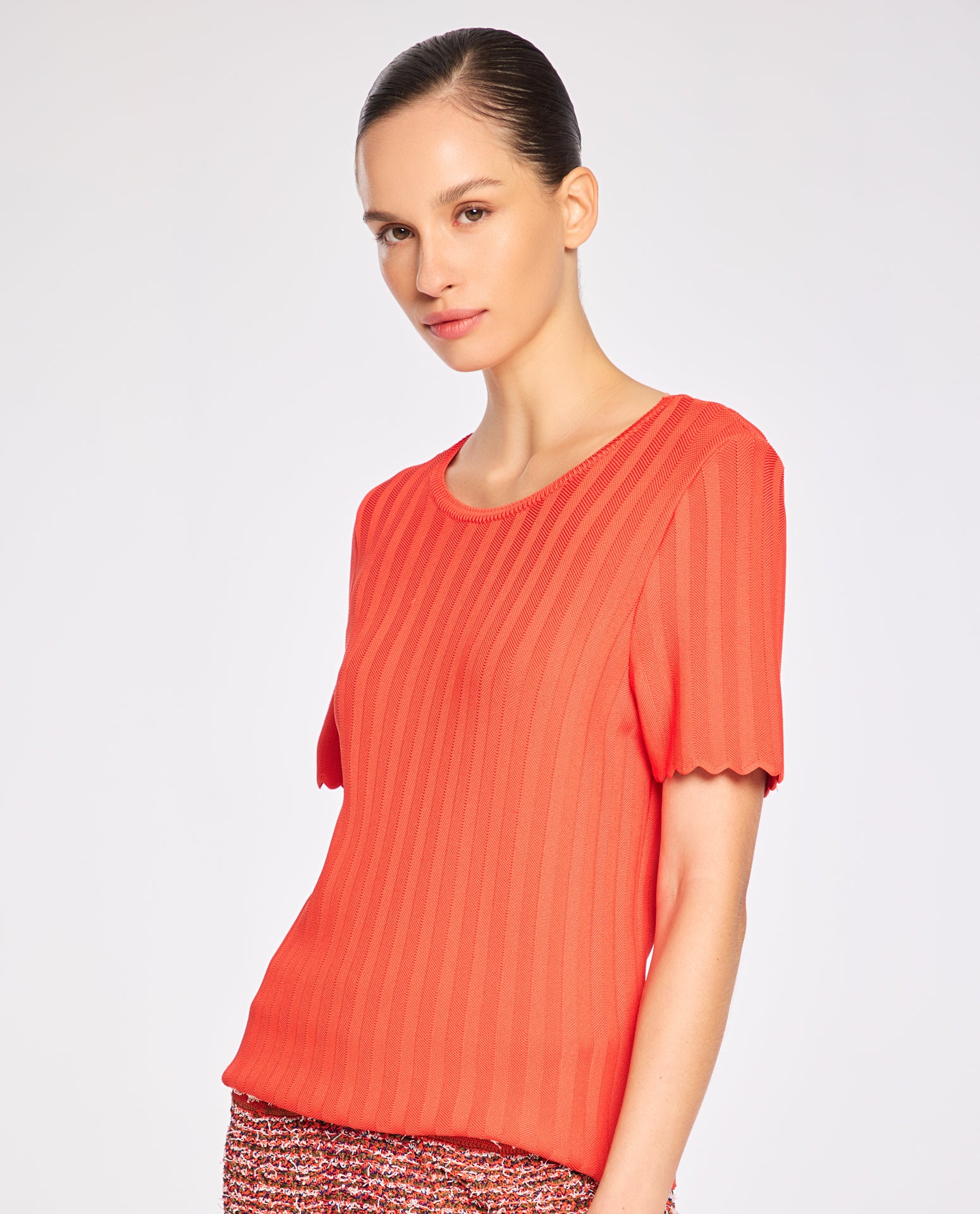Blusa Lafort Manga Curta Évangeline Tricot