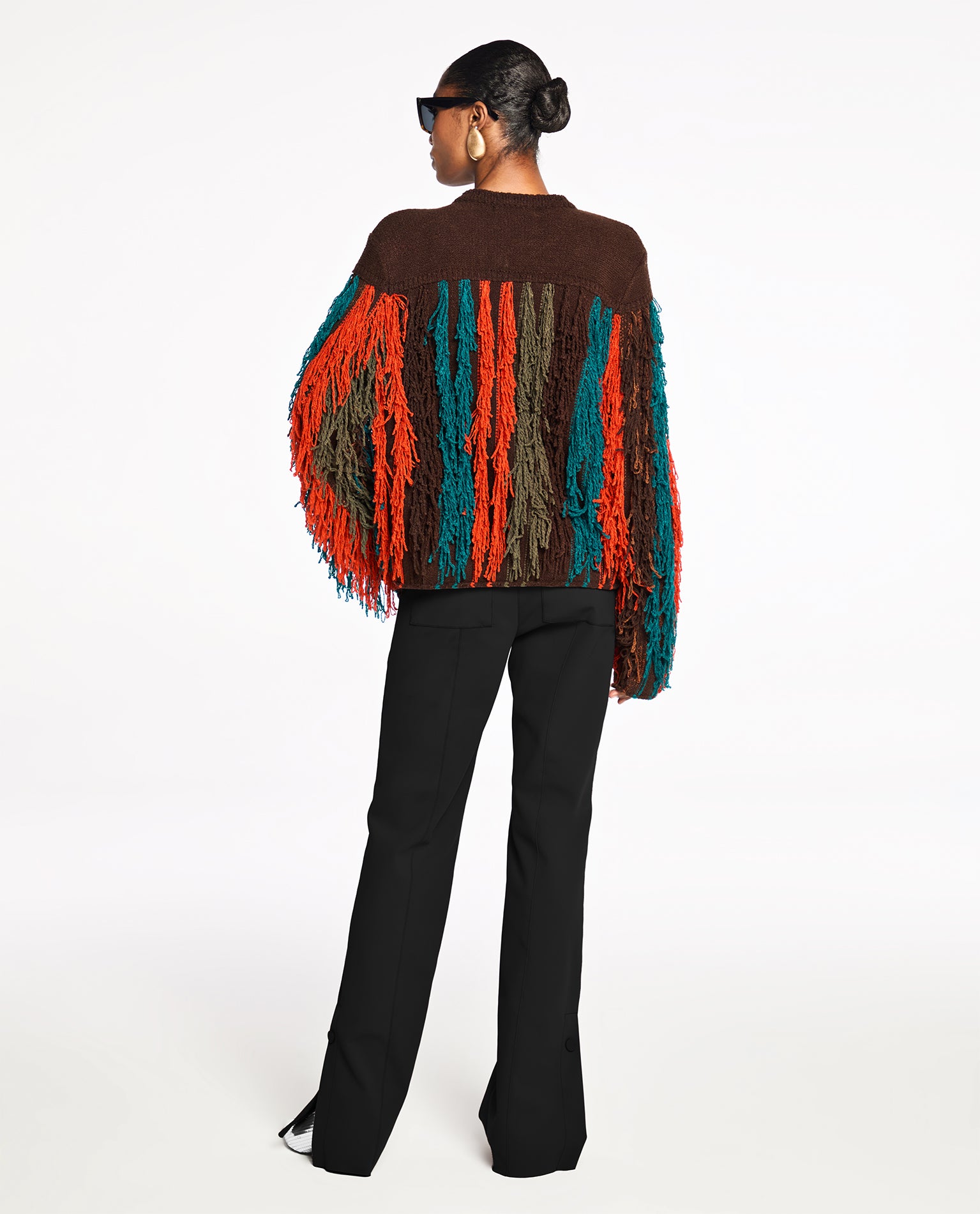 Casaco Lafort Com Franjas Madison Tricot