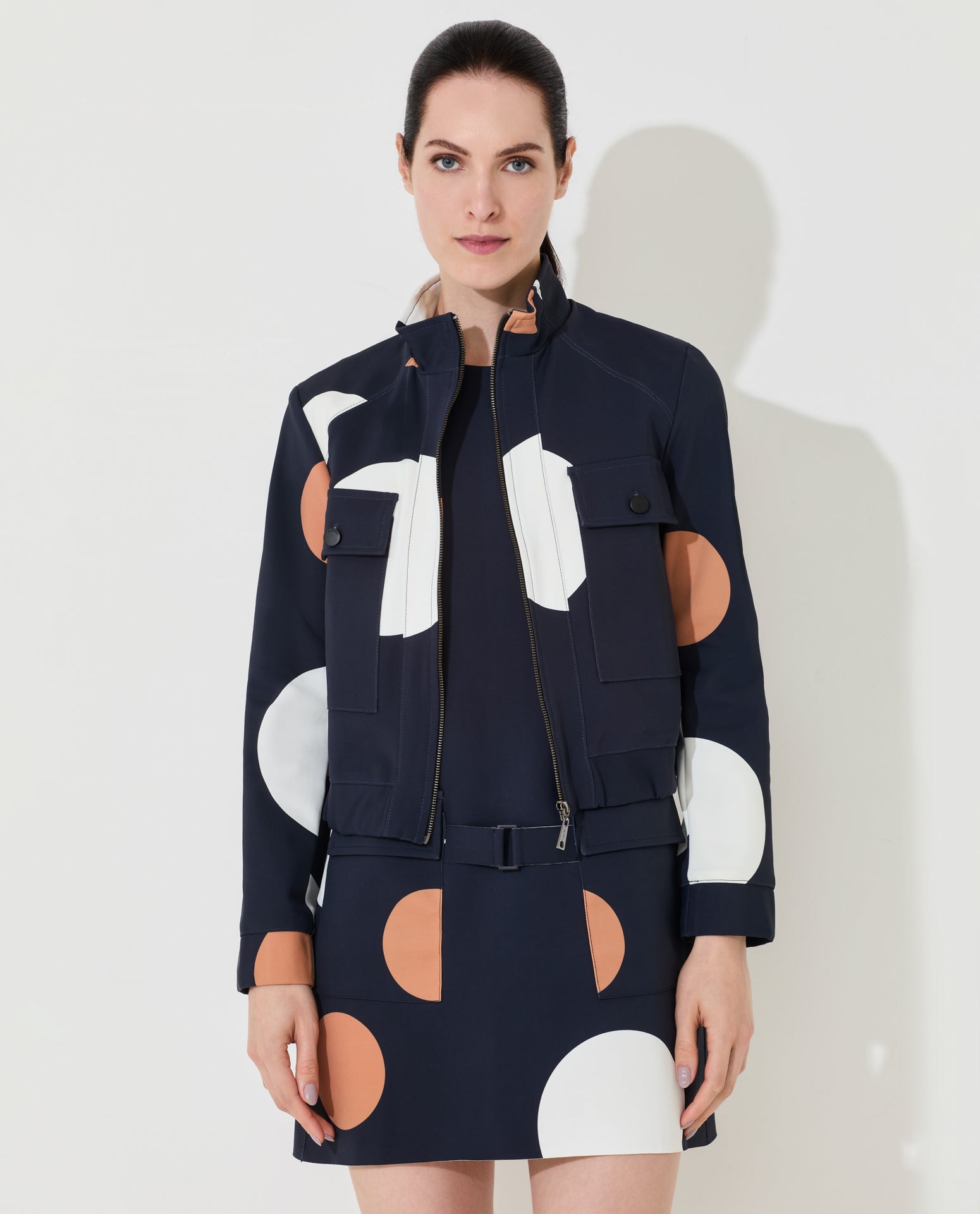 Jaqueta Lafort Bomber Odete Technoblock® Estampada